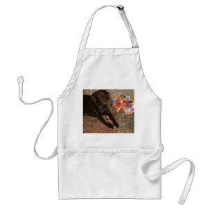 Halloween-Hund mit Süßigkeitenhunger Schürze