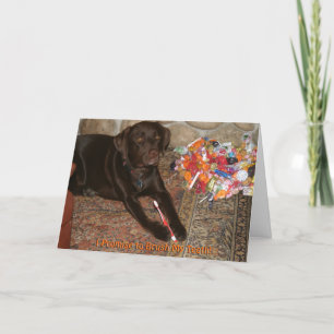 Halloween Hund mit Sweet Tooth Card Karte