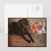 Halloween Hund mit Sweet Tooth Postkarte (Vorne/Hinten)