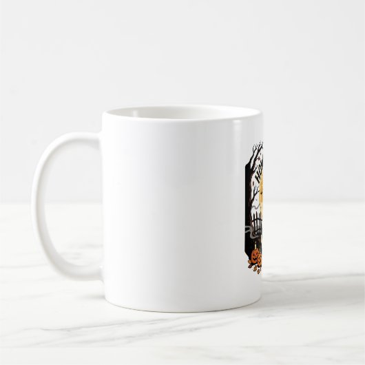 Halloween-Hund-Mond-Heulen (2) Kaffeetasse (Links)