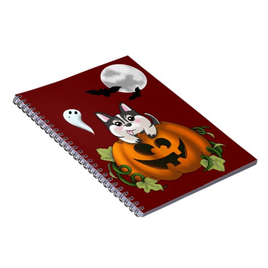 Halloween Hund Notizblock (Rechte Seite)