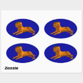 Halloween Hund Ovaler Aufkleber (Blatt)