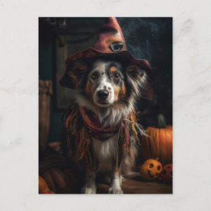 Halloween Hund Postkarte