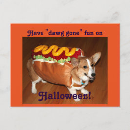 Halloween Hund Postkarte