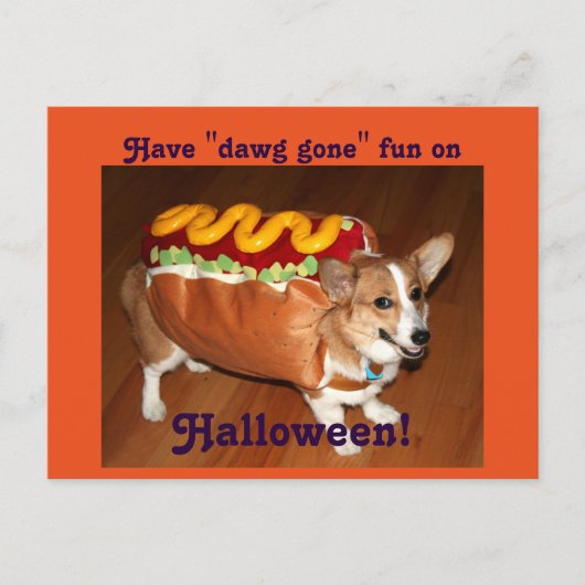 Halloween Hund Postkarte (Vorderseite)