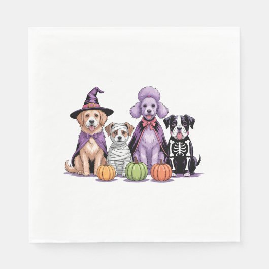 Halloween-Hund Serviette (Vorderseite)