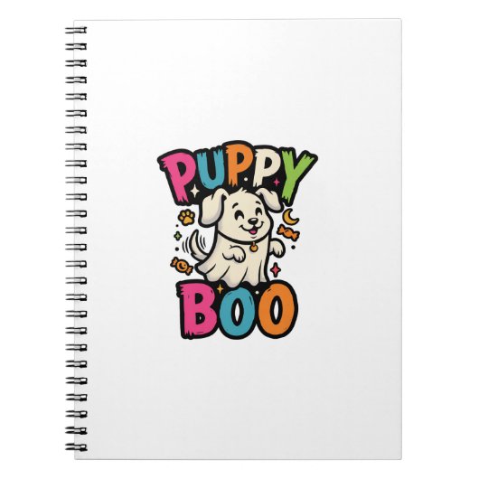 Halloween Hund Welpe Boo Notizblock (Vorderseite)