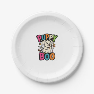 Halloween Hund Welpe Boo Pappteller