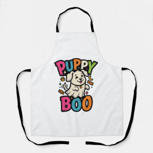 Halloween Hund Welpe Boo Schürze
