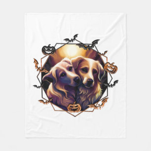 Halloween Hunde Fleecedecke