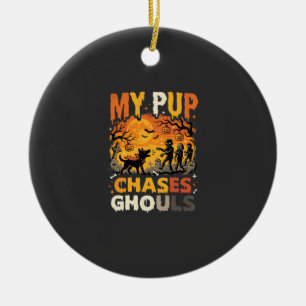Halloween-Hunde-Friedhof-Patrouille Keramik Ornament