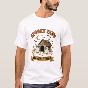 Halloween-Hunde-Geisterpfoten T-Shirt