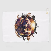Halloween Hunde Golfhandtuch (Horizontal)