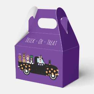 Halloween-Hunde in einem Lieferwagen Geschenkschachtel