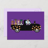 Halloween-Hunde in einem Lieferwagen Postkarte (Vorne/Hinten)