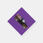 Halloween-Hunde in einem Lieferwagen Serviette (Ecke)