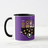 Halloween-Hunde in einem Lieferwagen Tasse (Links)