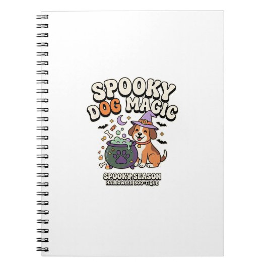 Halloween-Hunde-Magie-Vibes Notizblock (Vorderseite)