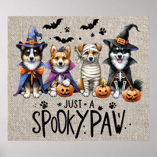 Halloween Hunde Poster (Vorne)