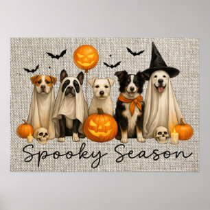 Halloween Hunde Poster