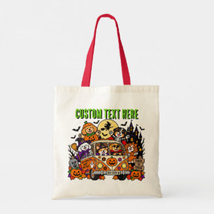 Halloween-Hunde Retro-Van Rote Griffe Custom Tragetasche