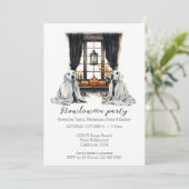 Halloween Hunde Themed Party Howloween Spaß Einladung (Stehend Vorderseite)