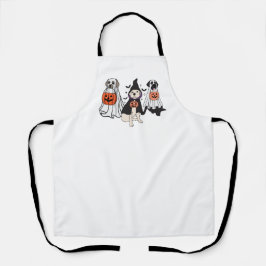 Halloween Hunde Trick-or-Leckerei Schürze
