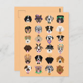 Halloween-Hundegegenden Postkarte (Vorne/Hinten)