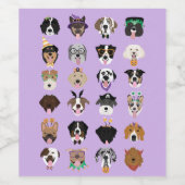 Halloween-Hundegegenden Weinetikett (Einzelnes Label)