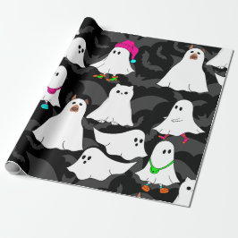 Halloween-Hundekatze Geschenkpapier