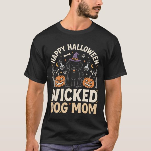 Halloween-Hundemutter-Magie T-Shirt (Vorderseite)