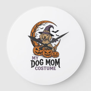 Halloween-Hundemutter-Shirt Hexen-Welpen-Kostüm Gr Große Wanduhr
