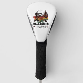 Halloween-Hundeparty Hexenhunde Kürbisse Schloss_1 Golf Headcover