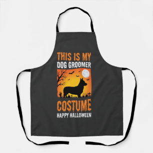 Halloween-Hundepfleger-Kostümsilhouette Schürze