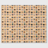 Halloween-Hundeschema Geschenkpapier (Flach)