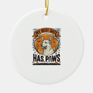 Halloween-Hundeshirt für stolze Haustierbesitzer Keramik Ornament