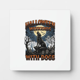 Halloween-Hundeshirt Vintage-Friedhof-Welpe Fotoplatte