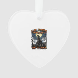 Halloween-Hundeshirt Vintage-Friedhof-Welpe Ornament