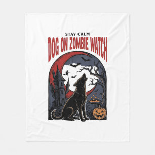 Halloween-Hundeshirt Zombie Patrol Design_1 Fleecedecke