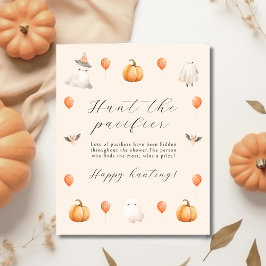Halloween Hunt Schnuller Baby Shower Games Flyer