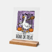 Halloween Hupen oder behandeln Hexen Gans Acrylschild (Winkel)