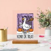 Halloween Hupen oder behandeln Hexen Gans Acrylschild (Hochzeit)
