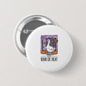 Halloween Hupen oder behandeln Hexen Gans Button (Vorne & Hinten)