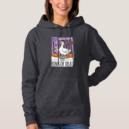 Halloween Hupen oder behandeln Hexen Gans Hoodie (Vorderseite)