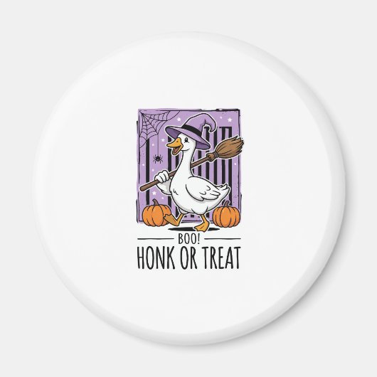 Halloween Hupen oder behandeln Hexen Gans Magnet (Vorne)