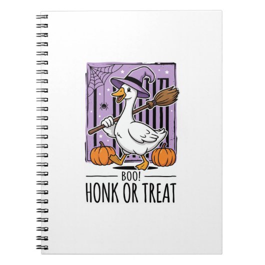 Halloween Hupen oder behandeln Hexen Gans Notizblock (Vorderseite)