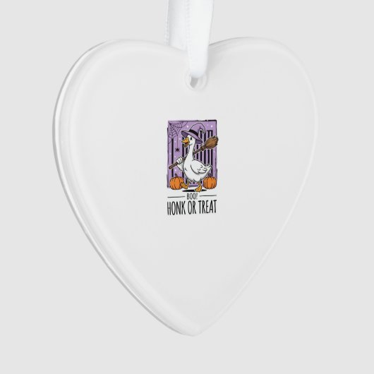 Halloween Hupen oder behandeln Hexen Gans Ornament (Vorderseite)