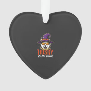 Halloween Husky ist mein Boo Hexenhut Ornament