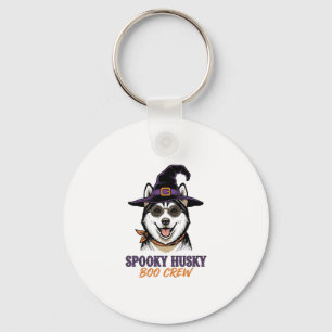 Halloween-Husky-Shirt Hexen-Hund Vintage-Grafik Schlüsselanhänger