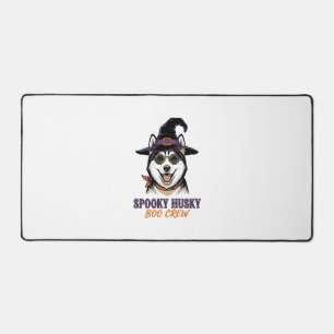 Halloween Husky-Shirt Hexenhund Vintage-Grafik Schreibtischunterlage